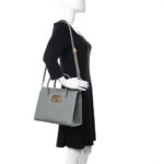 Grained Calfskin Large St. Honore Tote Grey Stone - Image 4