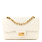Aged Calfskin Chevron Quilted 2.55 Reissue Mini Flap White - Image 4