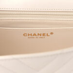 Aged Calfskin Chevron Quilted 2.55 Reissue Mini Flap White - Image 8