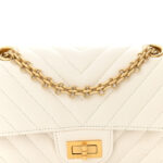 Aged Calfskin Chevron Quilted 2.55 Reissue Mini Flap White - Image 9