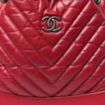 Aged Calfskin Chevron Quilted Small Gabrielle Backpack Dark Pink - Image 6
