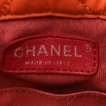 Aged Calfskin Chevron Quilted Small Gabrielle Backpack Dark Red Orange - Image 5