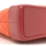 Aged Calfskin Chevron Quilted Small Gabrielle Backpack Dark Red Orange - Image 9