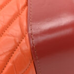 Aged Calfskin Chevron Quilted Small Gabrielle Backpack Dark Red Orange - Image 11