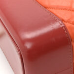 Aged Calfskin Chevron Quilted Small Gabrielle Backpack Dark Red Orange - Image 12