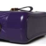 Aged Calfskin Chevron Quilted Small Gabrielle Hobo Purple - Image 9
