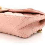 Aged Calfskin Quilted 2.55 Reissue Flap Belt Bag Pink - Image 9
