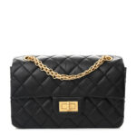Aged Calfskin Quilted 2.55 Reissue Mini Flap Black - Image 8