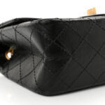 Aged Calfskin Quilted 2.55 Reissue Mini Flap Black - Image 9