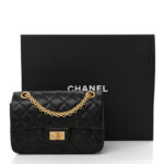 Aged Calfskin Quilted 2.55 Reissue Mini Flap Black - Image 12