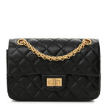 Aged Calfskin Quilted 2.55 Reissue Mini Flap Black