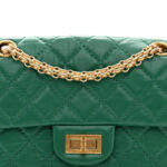 Aged Calfskin Quilted 2.55 Reissue Mini Flap Green - Image 5