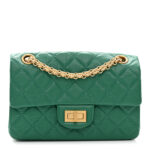 Aged Calfskin Quilted 2.55 Reissue Mini Flap Green