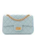 Aged Calfskin Quilted 2.55 Reissue Mini Flap Light Blue - Image 4