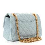 Aged Calfskin Quilted 2.55 Reissue Mini Flap Light Blue - Image 5