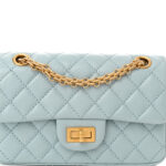 Aged Calfskin Quilted 2.55 Reissue Mini Flap Light Blue - Image 10