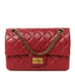 Aged Calfskin Quilted 2.55 Reissue Mini Flap Red