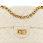 Aged Calfskin Quilted 2.55 Reissue Mini Flap White - Image 3