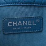 Aged Calfskin Quilted Gabrielle Backpack Blue - Image 3