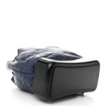 Aged Calfskin Quilted Gabrielle Backpack Navy Black - Image 4