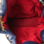 Aged Calfskin Quilted Gabrielle Backpack Navy Black - Image 5