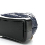 Aged Calfskin Quilted Gabrielle Backpack Navy Black - Image 10