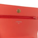 Aged Calfskin Quilted Gabrielle Wallet On Chain WOC Orange - Image 6