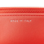 Aged Calfskin Quilted Gabrielle Wallet On Chain WOC Orange - Image 7
