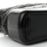 Aged Calfskin Quilted Medium Gabrielle Hobo Black - Image 9