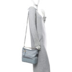 Aged Calfskin Quilted Medium Gabrielle Hobo Light Blue - Image 2