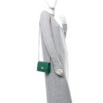 Aged Calfskin Quilted Mini Reissue Wallet On Chain WOC Green - Image 2