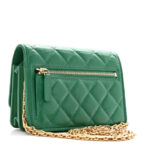 Aged Calfskin Quilted Mini Reissue Wallet On Chain WOC Green - Image 3