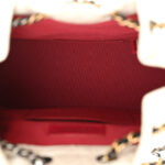 Aged Calfskin Quilted Small Gabrielle Backpack Black White - Image 4