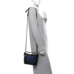 Aged Calfskin Quilted Small Gabrielle Hobo Navy Black - Image 2