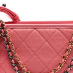 Aged Calfskin Quilted Small Gabrielle Logo Hobo Rose - Image 5