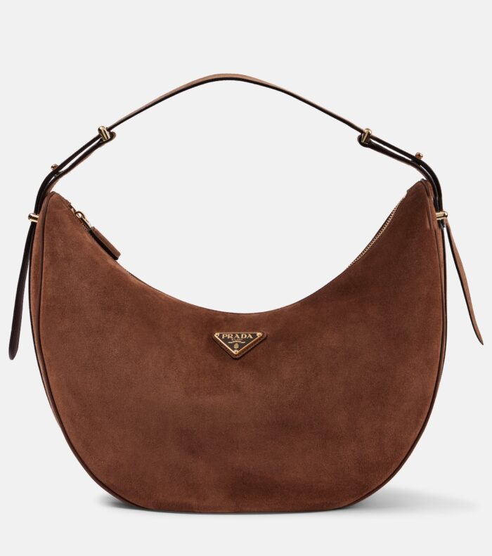Arque Large suede shoulder bag - Image 1