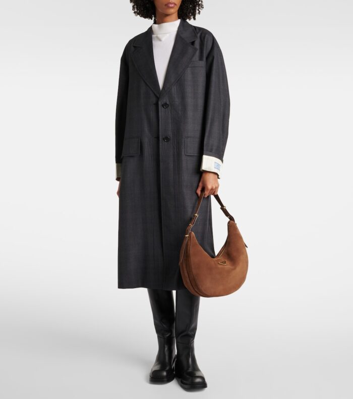 Arque Large suede shoulder bag - Image 2