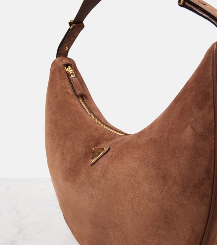 Arque Large suede shoulder bag - Image 6