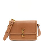 Box Calfskin Monogram Medium Solferino Satchel Natural Tan