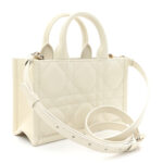 Calfksin Macrocannage Mini Book Tote White - Image 3