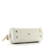 Calfskin Animal Print Micro Dior Vibe Zip Bowling Bag White Multicolor - Image 10