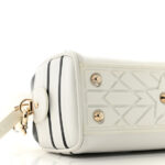 Calfskin Animal Print Micro Dior Vibe Zip Bowling Bag White Multicolor - Image 6