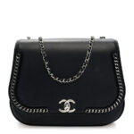 Calfskin Braided Small Chic Flap Black - Image 7