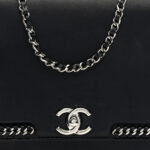 Calfskin Braided Small Chic Flap Black - Image 4