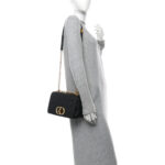 Calfskin Cannage Medium Caro Bag Black - Image 2