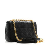 Calfskin Cannage Medium Caro Bag Black - Image 3