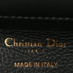 Calfskin Cannage Medium Caro Bag Black - Image 6