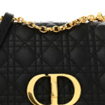 Calfskin Cannage Medium Caro Bag Black - Image 8