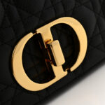 Calfskin Cannage Medium Caro Bag Black - Image 11