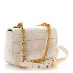 Calfskin Cannage Small Caro Bag Ivory - Image 3